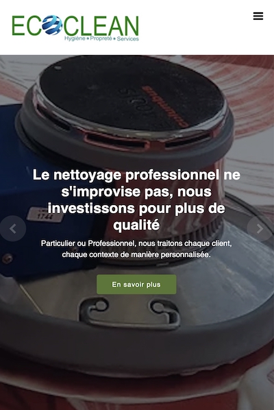 Création de site internet pour entreprise de nettoyage, propreté, multiservices à Châtelet, Charleroi, Namur, Mons - Wallonie - Belgique